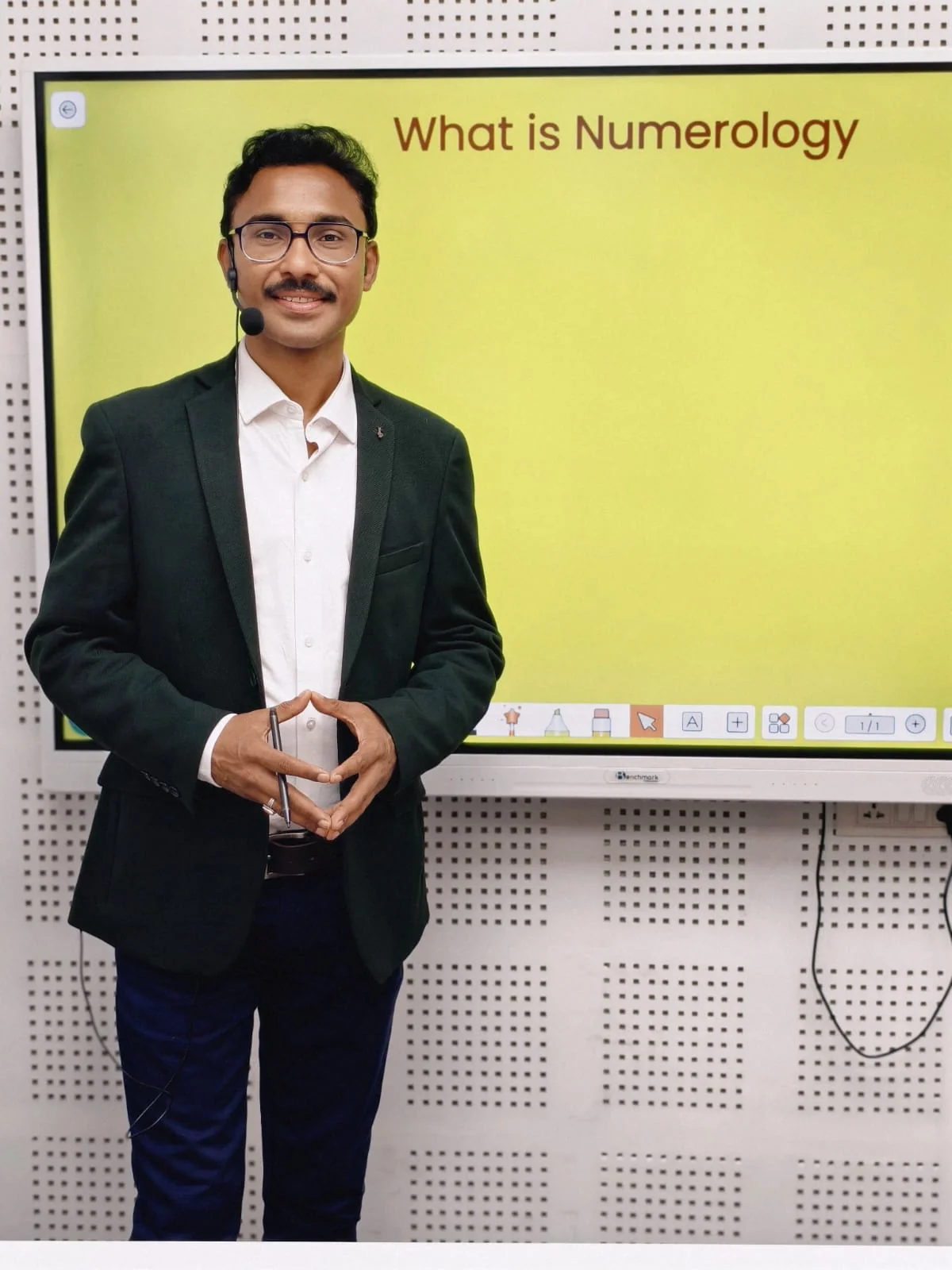 Adarshh Panndey teaching a numerology class
